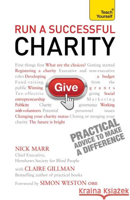 Run a Successful Charity: Teach Yourself Claire Gillman 9781444191233