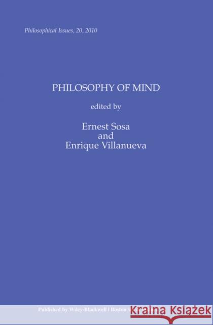 Philosophy of Mind, Volume 20 Sosa, Ernest 9781444339543