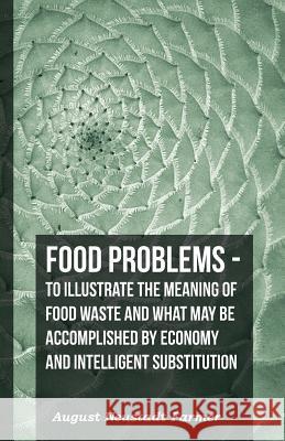 Food Problems - To Illustrate the Meaning of Food Waste and What May Be Accomplished by Economy and Intelligent Substitution August Neustadt Farmer 9781444684339 Dyer Press