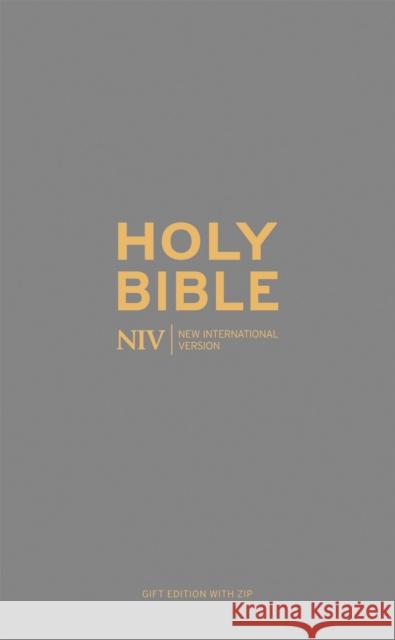 NIV Pocket Charcoal Soft-tone Bible with Zip   9781444702910 0