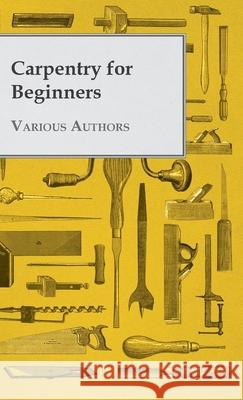 Carpentry for Beginners Various 9781445506548 Jesson Press