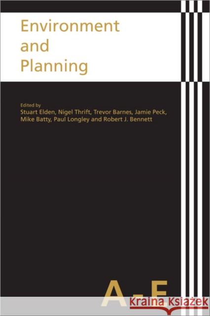 Environment and Planning Trevor Barnes Jamie A. Peck Stuart Elden 9781446208083