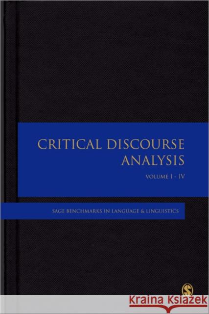 Critical Discourse Analysis Ruth Wodak 9781446210581