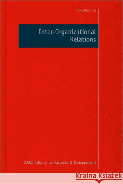 Inter-Organizational Relations Cropper, Steve 9781446254721