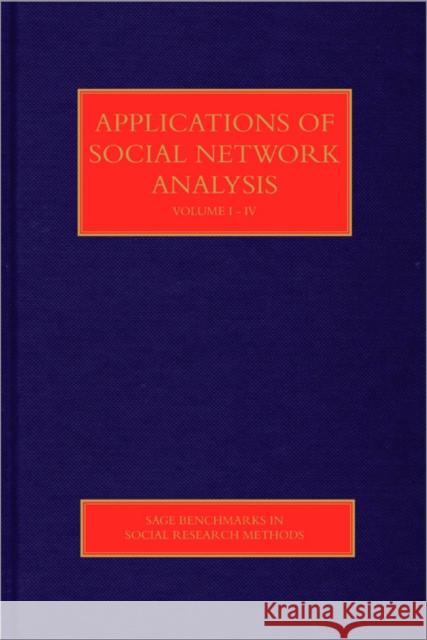 Applications of Social Network Analysis Peter J. Carrington 9781446260326