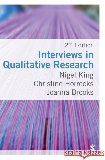 Interviews in Qualitative Research Nigel King Christine Horrocks 9781446274965 Sage Publications Ltd
