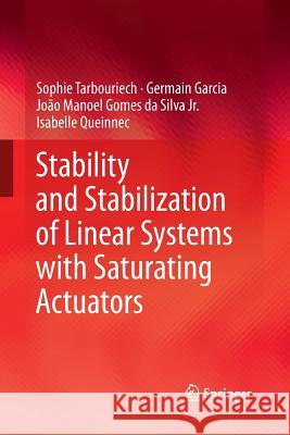 Stability and Stabilization of Linear Systems with Saturating Actuators Sophie Tarbouriech Germain Garcia Joao Manoel Gomes Da Silva Jr 9781447158059 Springer