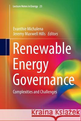 Renewable Energy Governance: Complexities and Challenges Michalena, Evanthie 9781447170143 Springer