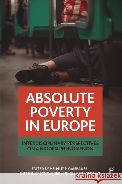 Absolute Poverty in Europe: Interdisciplinary Perspectives on a Hidden Phenomenon Helmut Gaisbauer Gottfried Schweiger 9781447341307