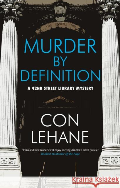 Murder by Definition Con Lehane 9781448308156 Canongate Books