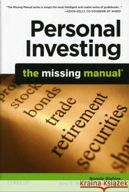 Personal Investing: The Missing Manual Bonnie Biafore 9781449381783 O'Reilly Media