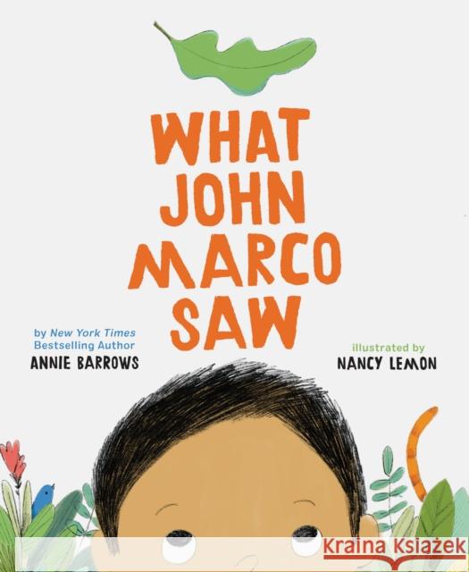 What John Marco Saw: (Children's Self-Esteem Books, Kid's Picture Books, Cute Children's Stories) Barrows, Annie 9781452163369 Chronicle Books