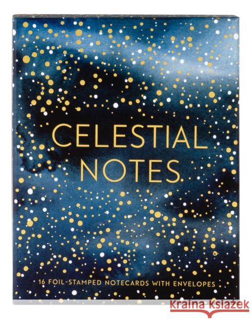 Celestial Notes: 16 Foil-Stamped Notecards with Envelopes (Celestial Star Stationery, Space and Galaxy Watercolor Blank Notecards) Cheng, Yao 9781452180762