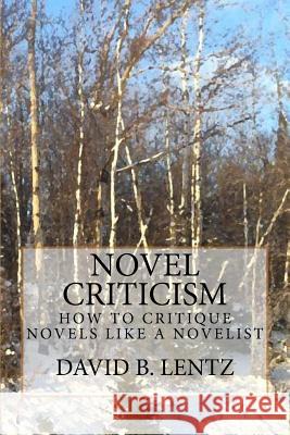 Novel Criticism: How to Critique Novels Like a Novelist David B. Lentz 9781453687826 Createspace