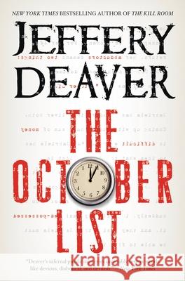The October List Jeffery Deaver 9781455549672 Grand Central Publishing