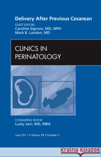 Delivery After Previous Cesarean, an Issue of Clinics in Perinatology: Volume 38-2 Landon, Mark B. 9781455704859 0