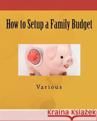 How to Setup a Family Budget Various 9781460946046 Createspace