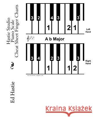 Hastie Studio Piano Scale Cheat Sheet Finger Charts Ed Hastie 9781461136965