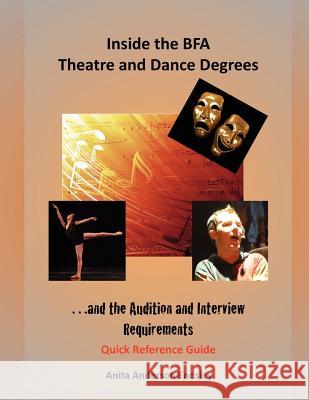 Inside the BFA Theatre and Dance Degrees...and the Audition and Interview Requirements Endsley, Anita Anderson 9781461184485 Createspace