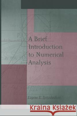 A Brief Introduction to Numerical Analysis Eugene E Eugene E. Tyrtyshnikov 9781461264132 Birkhauser