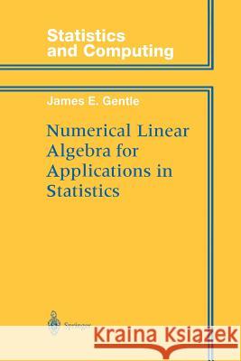 Numerical Linear Algebra for Applications in Statistics James E. Gentle James E 9781461268420