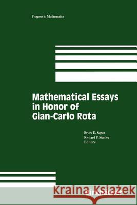 Mathematical Essays in Honor of Gian-Carlo Rota Sagan, Bruce 9781461286561 Springer