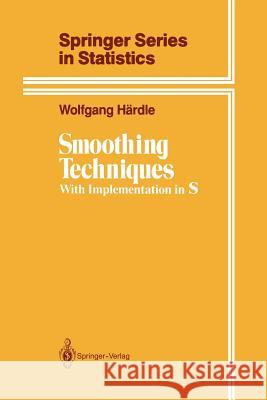 Smoothing Techniques: With Implementation in S Härdle, Wolfgang 9781461287681 Springer