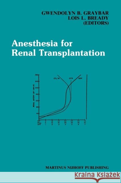Anesthesia for Renal Transplantation Gwendolyn B Lois L Gwendolyn B. Graybar 9781461292111 Springer