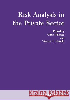 Risk Analysis in the Private Sector  9781461294962 Springer