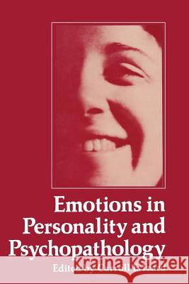 Emotions in Personality and Psychopathology  9781461328940 Springer