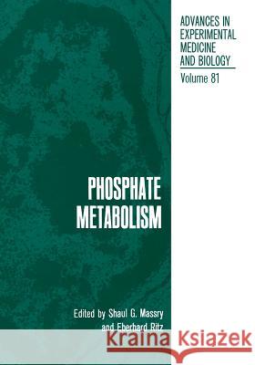 Phosphate Metabolism  9781461342199 Springer