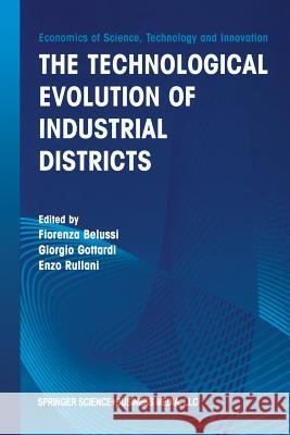 The Technological Evolution of Industrial Districts Fiorenza Belussi Giorgio Gottardi Enzo Rullani 9781461350545 Springer