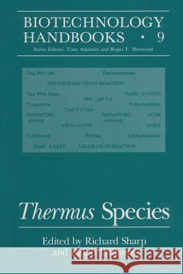 Thermus Species Richard Sharp Ralph Williams 9781461357414