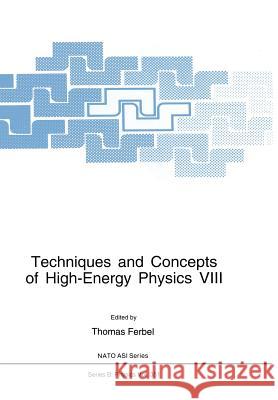 Techniques and Concepts of High-Energy Physics VIII Thomas Ferbel 9781461357841 Springer