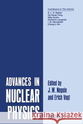Advances in Nuclear Physics: Volume 21 Negele, J. W. 9781461360209
