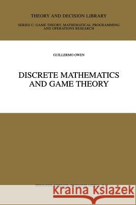 Discrete Mathematics and Game Theory  9781461372660 Springer