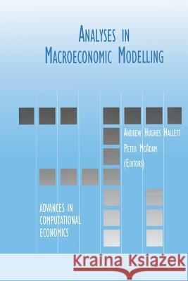 Analyses in Macroeconomic Modelling Andrew J. Hughe Peter McAdam 9781461373780 Springer