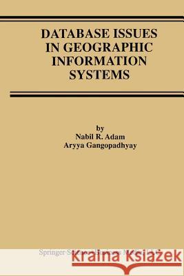 Database Issues in Geographic Information Systems Nabil R. Adam Aryya Gangopadhyay Nabil R 9781461377993 Springer