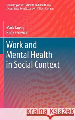 Work and Mental Health in Social Context Mark Tausig Rudy Fenwick 9781461406242 Springer