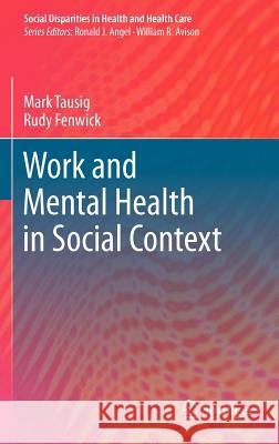 Work and Mental Health in Social Context Mark Tausig Rudy Fenwick 9781461406242