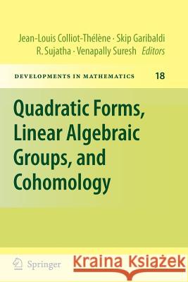 Quadratic Forms, Linear Algebraic Groups, and Cohomology Skip Garibaldi R. Sujatha Venapally Suresh 9781461426301 Springer