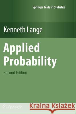 Applied Probability Lange, Kenneth 9781461426530 Springer