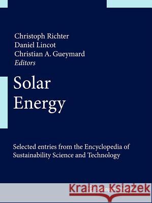 Solar Energy Christoph Richter Daniel Lincot Christian A. Gueymard 9781461458050 Springer