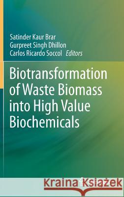 Biotransformation of Waste Biomass Into High Value Biochemicals Brar, Satinder Kaur 9781461480044 Springer