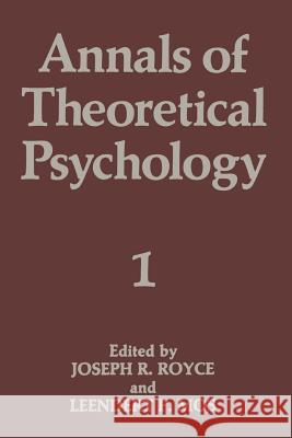 Annals of Theoretical Psychology: Volume 1 Mos, Leendert 9781461564522 Springer