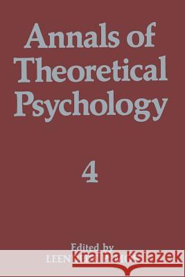 Annals of Theoretical Psychology Leendert P. Mos 9781461564553