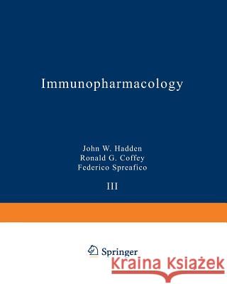 Immunopharmacology J. Hadden 9781461572510 Springer