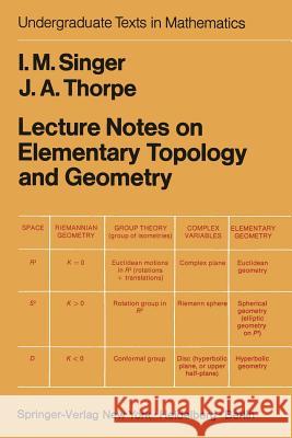 Lecture Notes on Elementary Topology and Geometry I. M. Singer J. a. Thorpe 9781461573494 Springer