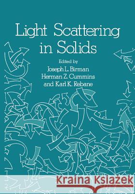 Light Scattering in Solids: Proceedings of the Second Joint Usa-USSR Symposium Birman, J. L. 9781461573524 Springer