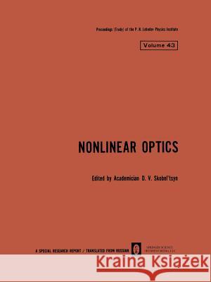 Nonlinear Optics D. V. Skobe 9781461575214 Springer